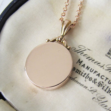 Edwardian 9ct Rose Gold Antique Locket