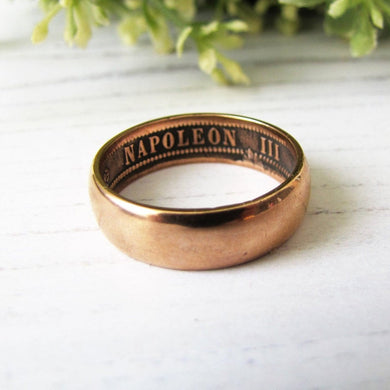 Antique French Napoleon Coin Ring