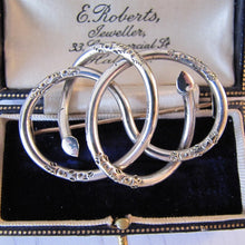Load image into Gallery viewer, Victorian Sterling Silver Love Knot Snake Brooch
