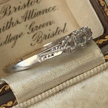 Load image into Gallery viewer, Art Deco 3 Stone Paste Diamond Triology Ring
