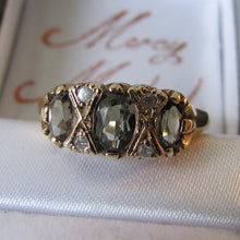 Load image into Gallery viewer, Vintage 9ct Gold Alexandrite &amp; Diamond Edwardian Revival Ring
