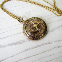Load image into Gallery viewer, Vintage 1960&#39;s 9ct Gold Spinning Roulette Pendant - MercyMadge
