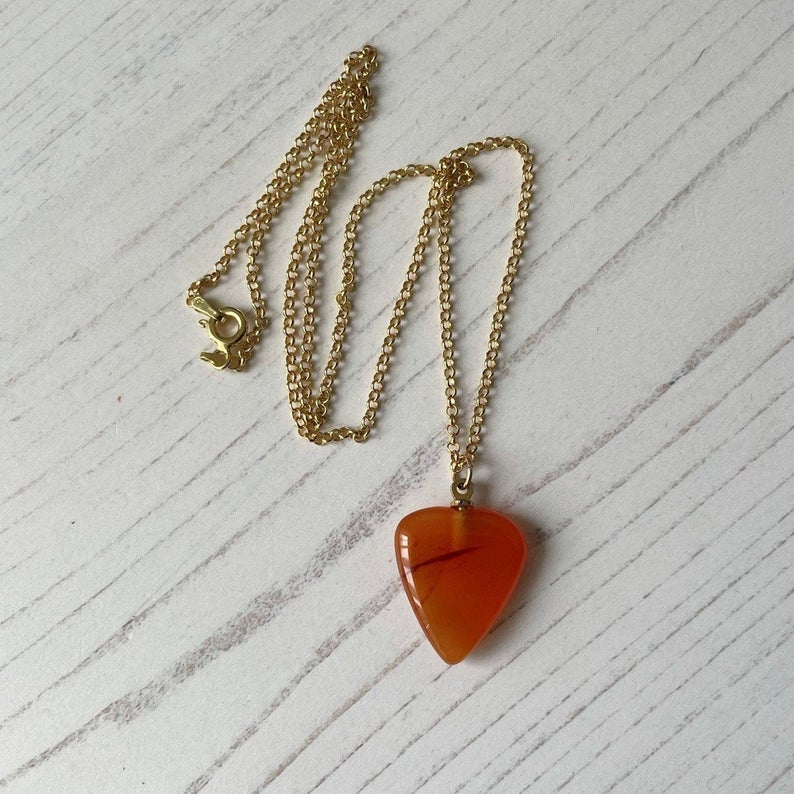Victorian Carnelian Heart Pendant