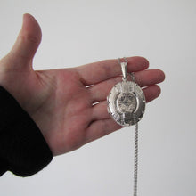 Load image into Gallery viewer, Vintage Sterling Silver Large Victorian Style Book Chain Locket - MercyMadge
