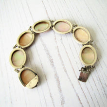 Load image into Gallery viewer, Victorian Carved Mother Of Pearl Silver Bracelet. - MercyMadge
