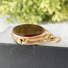 Load image into Gallery viewer, Victorian 9ct Gold Bloodstone &amp; Carnelian Spinner Fob
