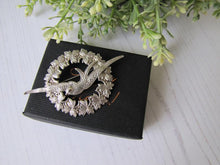 Load image into Gallery viewer, Victorian Sterling Silver Sweetheart Swallow Brooch
