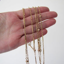 Load image into Gallery viewer, Antique Gold Guard Chain, Sautoir Necklace, Kollmar &amp; Jourdan, Germany. - MercyMadge
