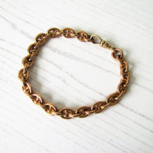 Cargar imagen en el visor de la galería, Antique Rolled Rose Gold Watch Chain Bracelet - MercyMadge
