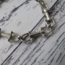 Load image into Gallery viewer, Sterling Silver Bridle Bit Bracelet. Equestrian Gucci Style Snaffle Bracelet, - MercyMadge
