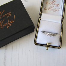Load image into Gallery viewer, Art Deco 3 Stone Paste Diamond Triology Ring
