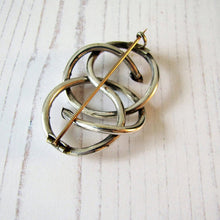 Load image into Gallery viewer, Victorian Sterling Silver Love Knot Snake Brooch.
