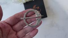 Load and play video in Gallery viewer, Vintage Scottish Silver Celtic Ring Penannular Brooch

