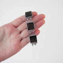 Load image into Gallery viewer, Art Deco Carnelian Carved Intaglio Silver Bracelet

