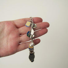 Load image into Gallery viewer, Vintage 1960s Sterling Silver Retro Charm Bracelet, World Travel
