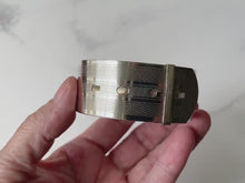 Load and play video in Gallery viewer, Art Deco Guilloche Engraved Belt Bangle
