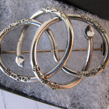 Load image into Gallery viewer, Victorian Sterling Silver Love Knot Snake Brooch.
