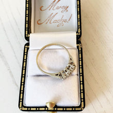 Load image into Gallery viewer, Art Deco 3 Stone Paste Diamond Triology Ring
