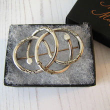 Load image into Gallery viewer, Victorian Sterling Silver Love Knot Snake Brooch.
