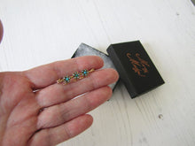 Load image into Gallery viewer, Antique Victorian 15ct Gold, Turquoise &amp; Pearl Stock Pin - MercyMadge
