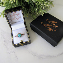 Load image into Gallery viewer, Victorian Bezel Ring, Turquoise, 9ct Rose Gold

