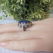 Load image into Gallery viewer, Antique Georgian Ring, Silver Gold &amp; Lapis Lazuli
