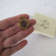 Load image into Gallery viewer, Antique Gold Gilt Compass Pendant Fob - MercyMadge
