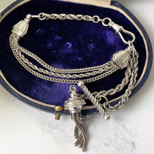 Load image into Gallery viewer, Victorian Sterling Silver Albertina Watch Chain Bracelet

