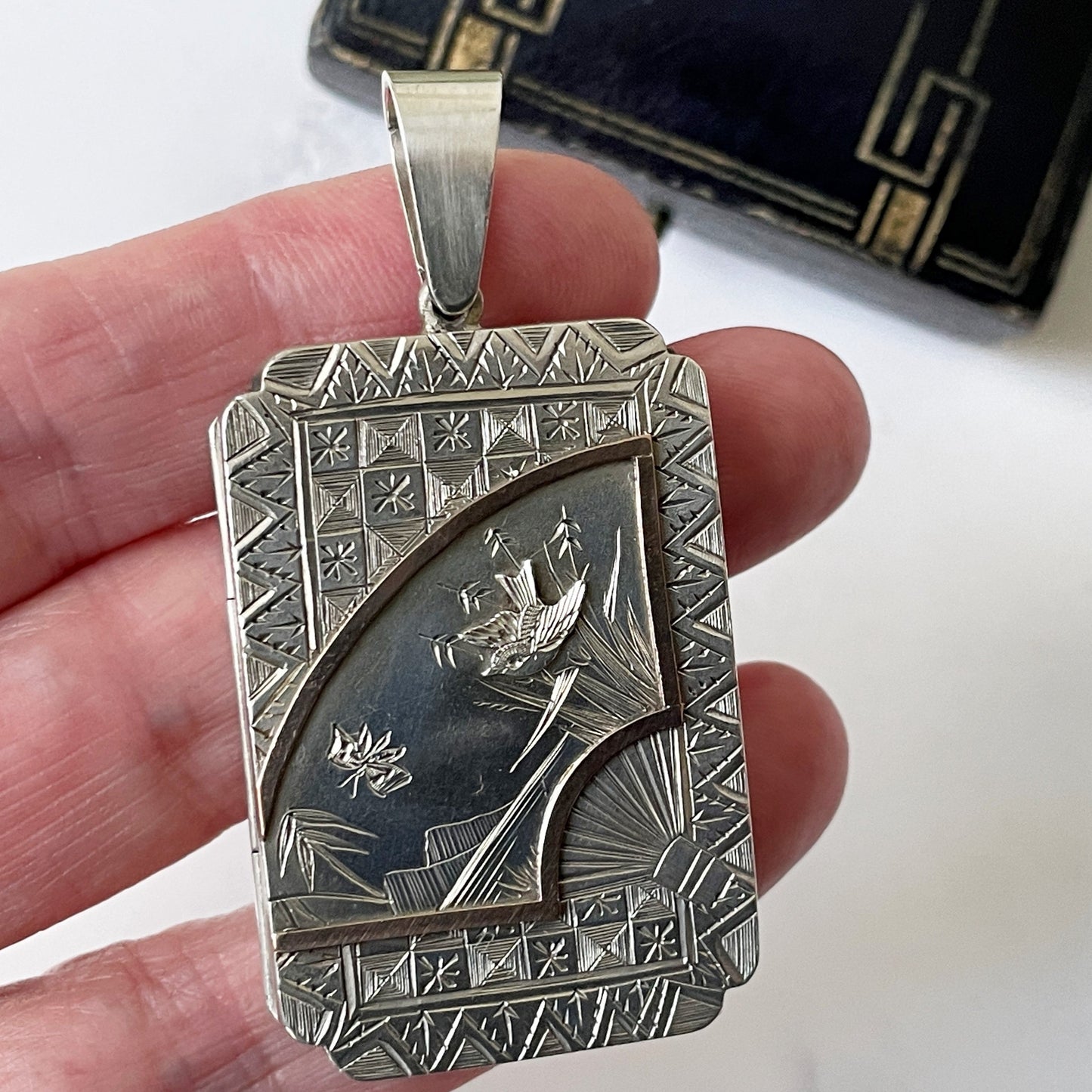 Victorian Sterling Silver & Rose Gold Aesthetic Locket