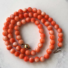 Load image into Gallery viewer, Vintage 9ct Gold Red Mediterranean Coral Necklace
