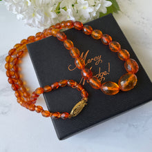 Load image into Gallery viewer, Vintage 22&quot; Long Faceted Baltic Amber Bead Necklace
