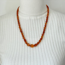 Load image into Gallery viewer, Vintage 22&quot; Long Faceted Baltic Amber Bead Necklace
