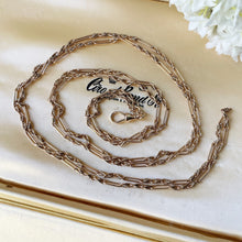 Load image into Gallery viewer, Antique Rolled Gold Guard Chain With Solid 9ct Gold Dog-Clip
