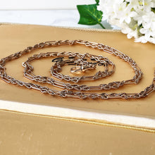Load image into Gallery viewer, Antique Rolled Gold Guard Chain With Solid 9ct Gold Dog-Clip
