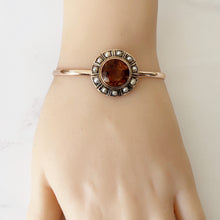 Load image into Gallery viewer, Antique Scottish Gold, Citrine &amp; Pearl Bracelet Cuff
