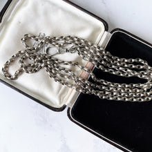 Load image into Gallery viewer, Antique Victorian Heavy Silver Guard Chain
