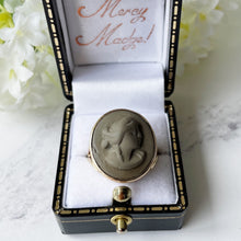 Load image into Gallery viewer, Victorian 9ct Gold Lava Cameo Ring
