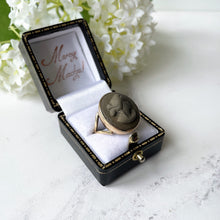 Load image into Gallery viewer, Victorian 9ct Gold Lava Cameo Ring

