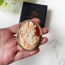 Load image into Gallery viewer, Massive Antique 10ct Gold Bacchante Cameo Brooch
