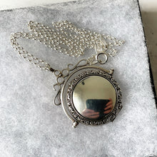 Load image into Gallery viewer, Vintage Victorian Style Sterling Silver Spinner Locket

