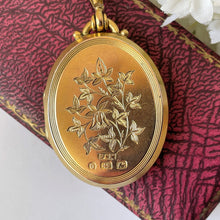 Load image into Gallery viewer, Victorian 18ct Gold On Silver Book Chain Locket
