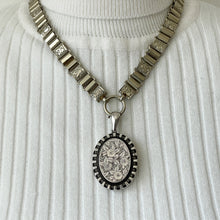 Load image into Gallery viewer, Victorian Engraved German Silver Book Chain Necklace
