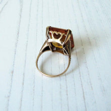 Load image into Gallery viewer, 12 Carat Madeira Citrine Ring, 9ct Rose Gold. - MercyMadge
