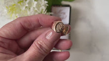 Load and play video in Gallery viewer, Antique English 9ct Rose Gold Buckle Ring, 1916

