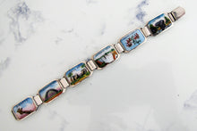 Load image into Gallery viewer, 1940&#39;s South Africa Silver Enamel Souvenir Bracelet. - MercyMadge
