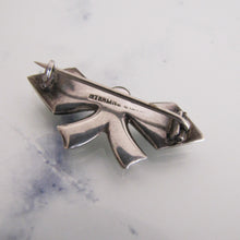 Load image into Gallery viewer, Victorian Scottish Silver &amp; Granite Bow Brooch/Cravat Pin - MercyMadge
