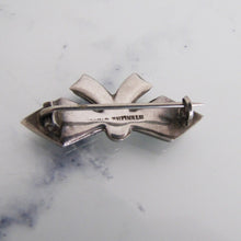 Load image into Gallery viewer, Victorian Scottish Silver &amp; Granite Bow Brooch/Cravat Pin - MercyMadge

