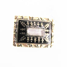 Cargar imagen en el visor de la galería, Georgian Mourning Cravat Pin, 9ct Gold, Black Enamel. - MercyMadge
