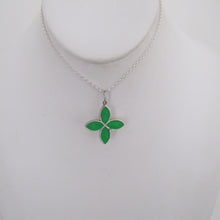 Load image into Gallery viewer, Pandora Silver Enamel Flower Pendant Necklace. - MercyMadge
