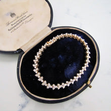 Cargar imagen en el visor de la galería, Vintage 14ct Gold Diamond Cluster Bracelet &amp; Appraisal - MercyMadge
